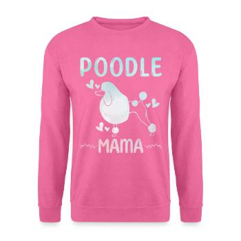 Pudel Mama Hund Niedlicher Pudel - Unisex Pullover - Pink - Vorne