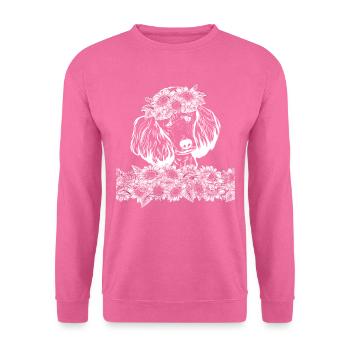 Niedliche Pudel Mama Sonnenblume Pudel - Unisex Pullover - Pink - Vorne