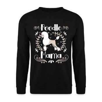 Pudel Mama Niedlicher Hund Standard Pudel - Unisex Pullover - Schwarz - Vorne - Alina (178cm) & Michal (187cm)