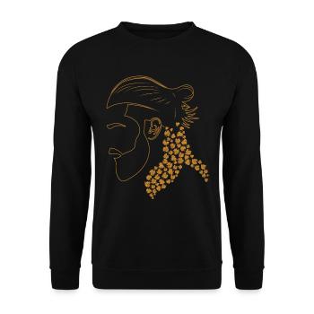 Bienen Bärtige Männer Schnurrbart Bienen Imker - Unisex Pullover - Schwarz - Vorne - Alina (178cm) & Michal (187cm)