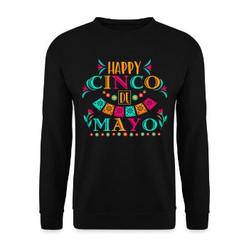 Cheerful Cinco De Mayo Mexican Fiesta - Unisex Sweatshirt - black - Front - Alina (178cm) & Michal (187cm)