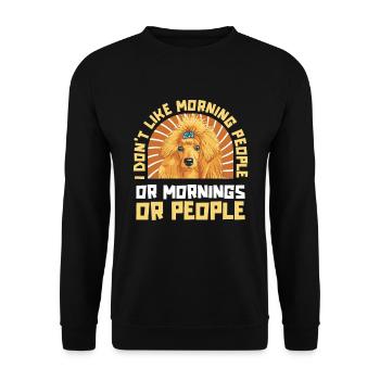 Poodle Dog - Unisex Sweatshirt - black - Front - Alina (178cm) & Michal (187cm)