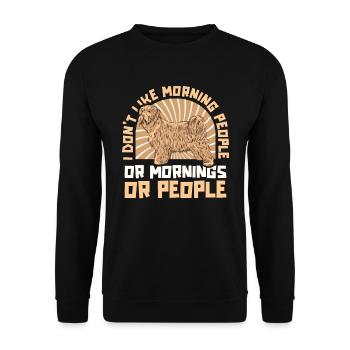 Wheaten Terrier Dog - Unisex Sweatshirt - black - Front - Alina (178cm) & Michal (187cm)