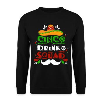 Fiesta Sombrero Joyeuse Troupe Cinco De Mayo - Sweat-shirt Unisexe - noir - Devant - Alina (178cm) & Michal (187cm)
