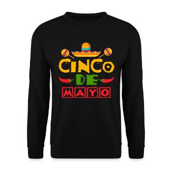 Fiesta Sombrero Cheerful Cinco De Mayo - Unisex Sweatshirt - black - Front - Alina (178cm) & Michal (187cm)