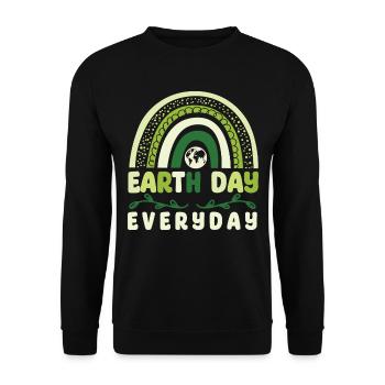 Earth Day Awareness Save Planet Nature - Unisex Pullover - Schwarz - Vorne - Alina (178cm) & Michal (187cm)
