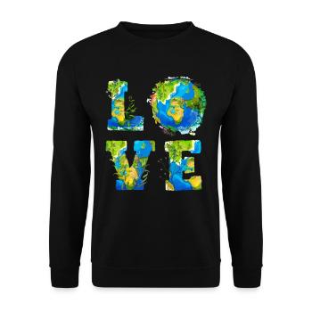 Earth Day Awareness Save the Planet Nature - Unisex Sweatshirt - black - Front - Alina (178cm) & Michal (187cm)