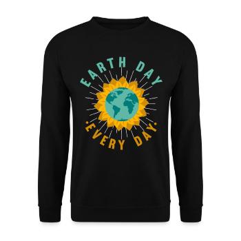 Planet Awareness Earth Day Sonnenblume Liebe - Unisex Pullover - Schwarz - Vorne - Alina (178cm) & Michal (187cm)
