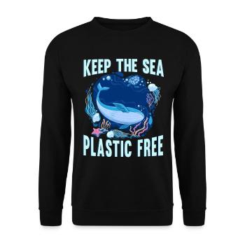 Sauvetage d’animaux Sea Earth Care sans plastique - Sweat-shirt Unisexe - noir - Devant - Alina (178cm) & Michal (187cm)