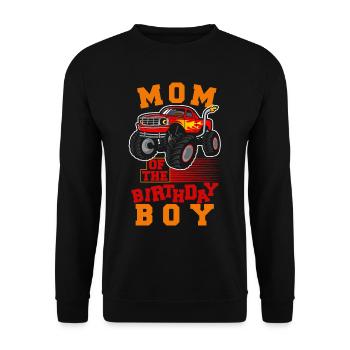 Monster Truck Mom Junge Geburtstag - Unisex Pullover - Schwarz - Vorne - Alina (178cm) & Michal (187cm)