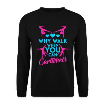 Wagenrad Acrobatic gymnastics - Unisex Sweatshirt - black - Front - Alina (178cm) & Michal (187cm)