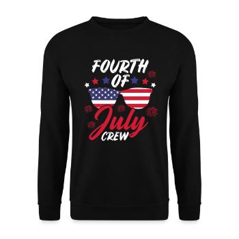 Vierter Juli Crew Familie Amerikanische Flagge - Unisex Pullover - Schwarz - Vorne - Alina (178cm) & Michal (187cm)