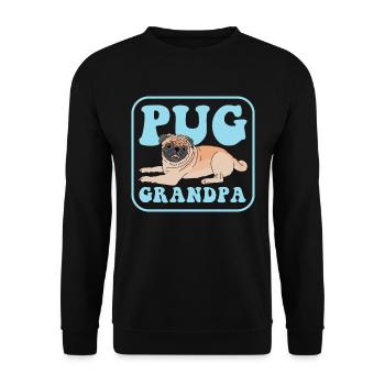 Carlin Grand-père Propriétaire de chien Chien Papa Cadeau - Sweat-shirt Unisexe - noir - Devant - Alina (178cm) & Michal (187cm)