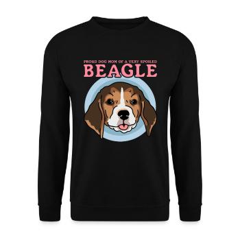 Beagle Maman Chien Maman Chien Propriétaire Cadeau - Sweat-shirt Unisexe - noir - Devant - Alina (178cm) & Michal (187cm)