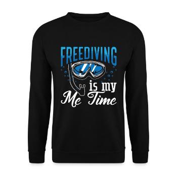 Freediving Freediving Freediver Diving Gift - Unisex Sweatshirt - black - Front - Alina (178cm) & Michal (187cm)