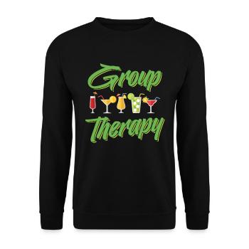 Cocktail Thérapie Barman Femmes Barmaid - Sweat-shirt Unisexe - noir - Devant - Alina (178cm) & Michal (187cm)