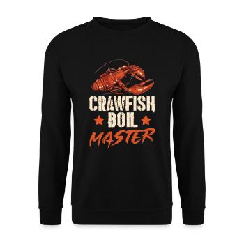 Master Seafood Crayfish Chef - Unisex Sweatshirt - black - Front - Alina (178cm) & Michal (187cm)
