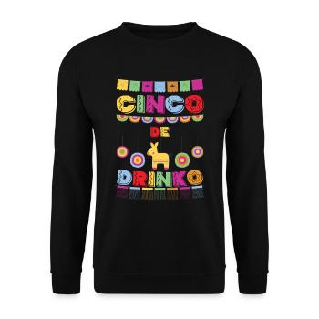 Cinco De Mayo Pinata drinking celebration - Unisex Sweatshirt - black - Front - Alina (178cm) & Michal (187cm)