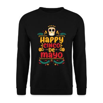 Cheerful Cinco De Mayo Mexican Fiesta - Unisex Sweatshirt - black - Front - Alina (178cm) & Michal (187cm)