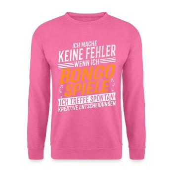 Bongo Musiker Kreativer Bongospieler - Unisex Pullover - Pink - Vorne