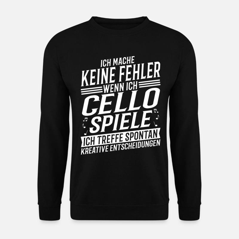 Cellist Musikinstrument Musik Cello - Unisex Pullover - Schwarz