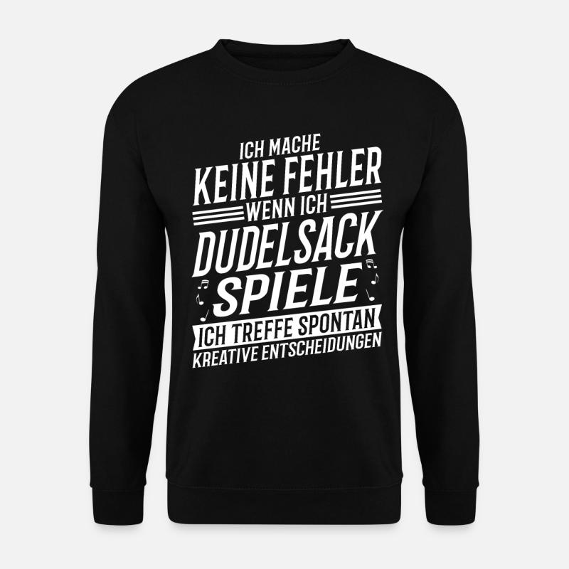 Dudelsackspieler Musikinstrument Musik Dudelsack - Unisex Pullover - Schwarz