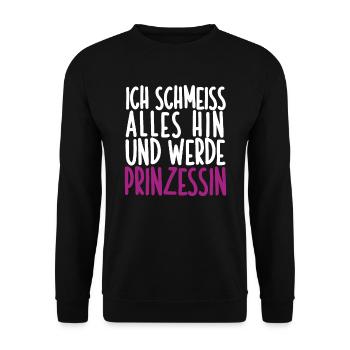 Sarkusmus Spruch Schwarzer Humor Lustiges Ironie - Unisex Pullover - Schwarz - Vorne - Alina (178cm) & Michal (187cm)
