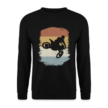 Dirt Bike Supercross MX Motocross - Sweat-shirt Unisexe - noir - Devant - Alina (178cm) & Michal (187cm)