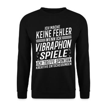 Vibraphonspieler Musikinstrument Musik Vibraphon - Unisex Pullover - Schwarz - Vorne - Alina (178cm) & Michal (187cm)