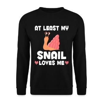 L’escargot m’aime les femmes Drôle - Sweat-shirt Unisexe - noir - Devant - Alina (178cm) & Michal (187cm)