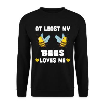Bees love me women funny beekeepers - Unisex Sweatshirt - black - Front - Alina (178cm) & Michal (187cm)