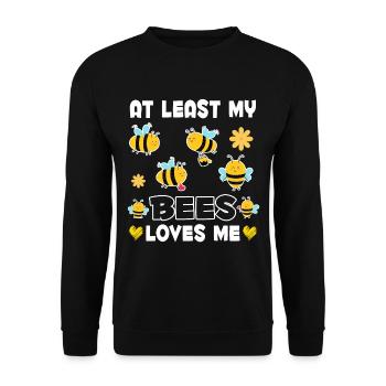 Les abeilles m’aiment les femmes drôles d’apiculteurs - Sweat-shirt Unisexe - noir - Devant - Alina (178cm) & Michal (187cm)