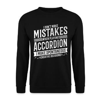 Accordéon Player Musique d’instrument de musique - Sweat-shirt Unisexe - noir - Devant - Alina (178cm) & Michal (187cm)
