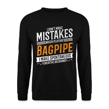 Bagpipes Music lovers Bagpipers - Unisex Sweatshirt - black - Front - Alina (178cm) & Michal (187cm)