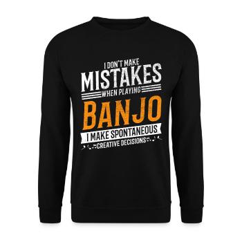 Banjo Music Lover Lecteur de Banjo Créatif - Sweat-shirt Unisexe - noir - Devant - Alina (178cm) & Michal (187cm)