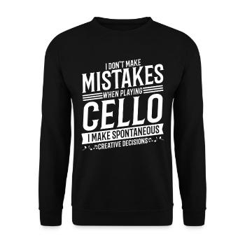 Violoncelliste Instrument de musique Musique Violoncelle - Sweat-shirt Unisexe - noir - Devant - Alina (178cm) & Michal (187cm)