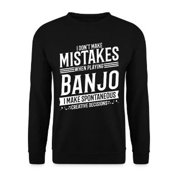Banjo Player Musical Instrument Music Banjo - Unisex Sweatshirt - black - Front - Alina (178cm) & Michal (187cm)