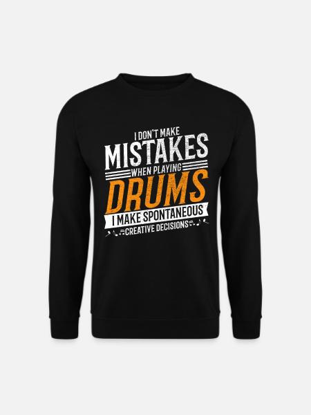 Drum Musikliebhaber Kreativer Schlagzeuger - Unisex Pullover - Schwarz
