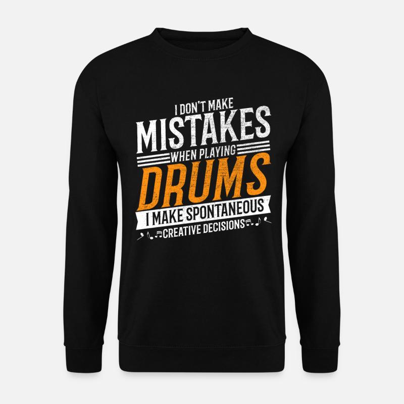 Drum Musikliebhaber Kreativer Schlagzeuger - Unisex Pullover - Schwarz