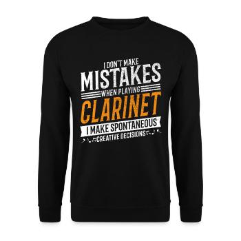 Clarinet Music Lover Creative Clarinetist - Unisex Sweatshirt - black - Front - Alina (178cm) & Michal (187cm)