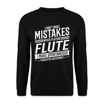 Flute Player Musical Instrument Music Flute - Unisex Sweatshirt - black - Front - Alina (178cm) & Michal (187cm)