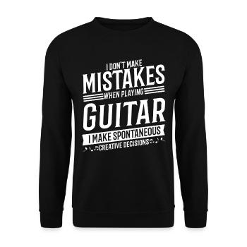 Gitarrenspieler Musikinstrument Musik Gitarrist - Unisex Pullover - Schwarz - Vorne - Alina (178cm) & Michal (187cm)
