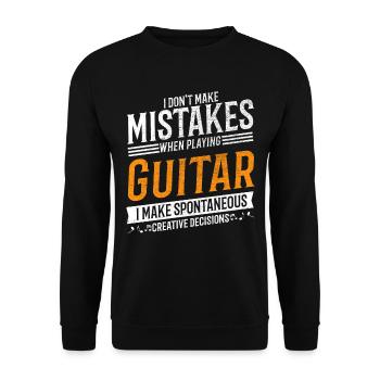 Guitar Music Lovers Creative Guitarist - Unisex Sweatshirt - black - Front - Alina (178cm) & Michal (187cm)