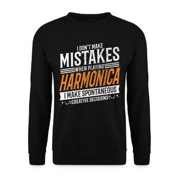 Harmonica Creative Harmonica Player - Sweat-shirt Unisexe - noir - Devant - Alina (178cm) & Michal (187cm)