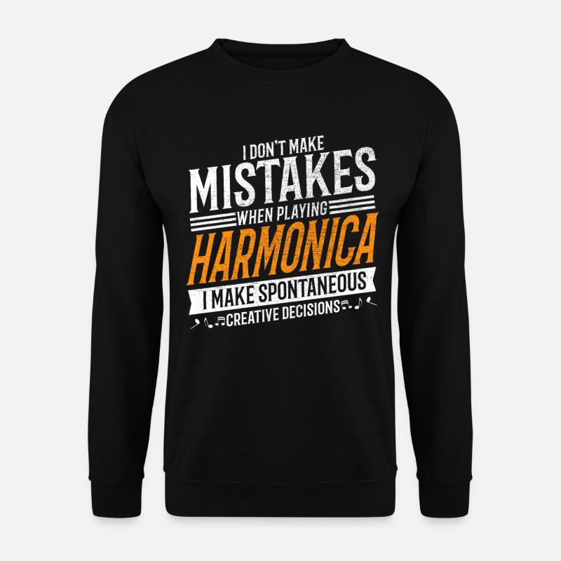 Harmonica Creative Harmonica Player - Sweat-shirt Unisexe - noir