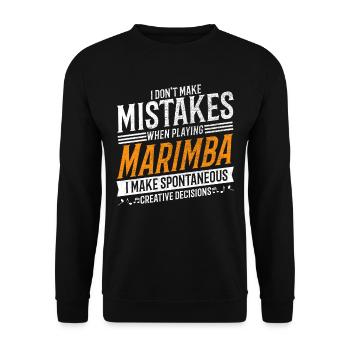 Marimba Music Lover Creative Marimba Player - Unisex Sweatshirt - black - Front - Alina (178cm) & Michal (187cm)