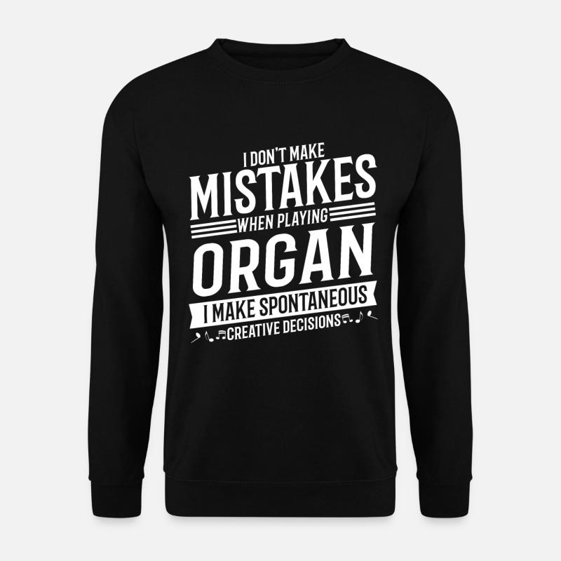 Orgelspieler Musikinstrument Musik Organist - Unisex Pullover - Schwarz