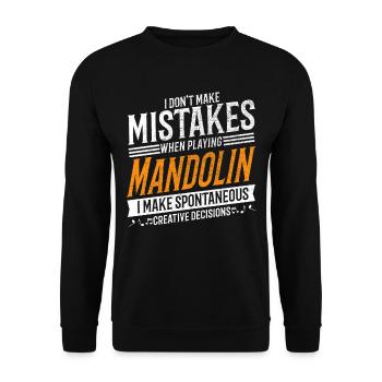 Mandoline Musikliebhaber Mandolinenspieler - Unisex Pullover - Schwarz - Vorne - Alina (178cm) & Michal (187cm)