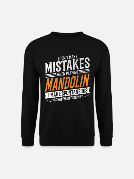 Mandoline Musikliebhaber Mandolinenspieler - Unisex Pullover - Schwarz