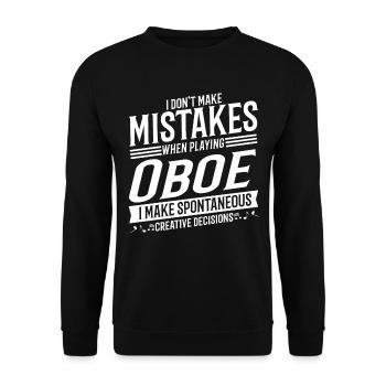 Oboe Player Musical Instrument Music Oboist - Unisex Sweatshirt - black - Front - Alina (178cm) & Michal (187cm)